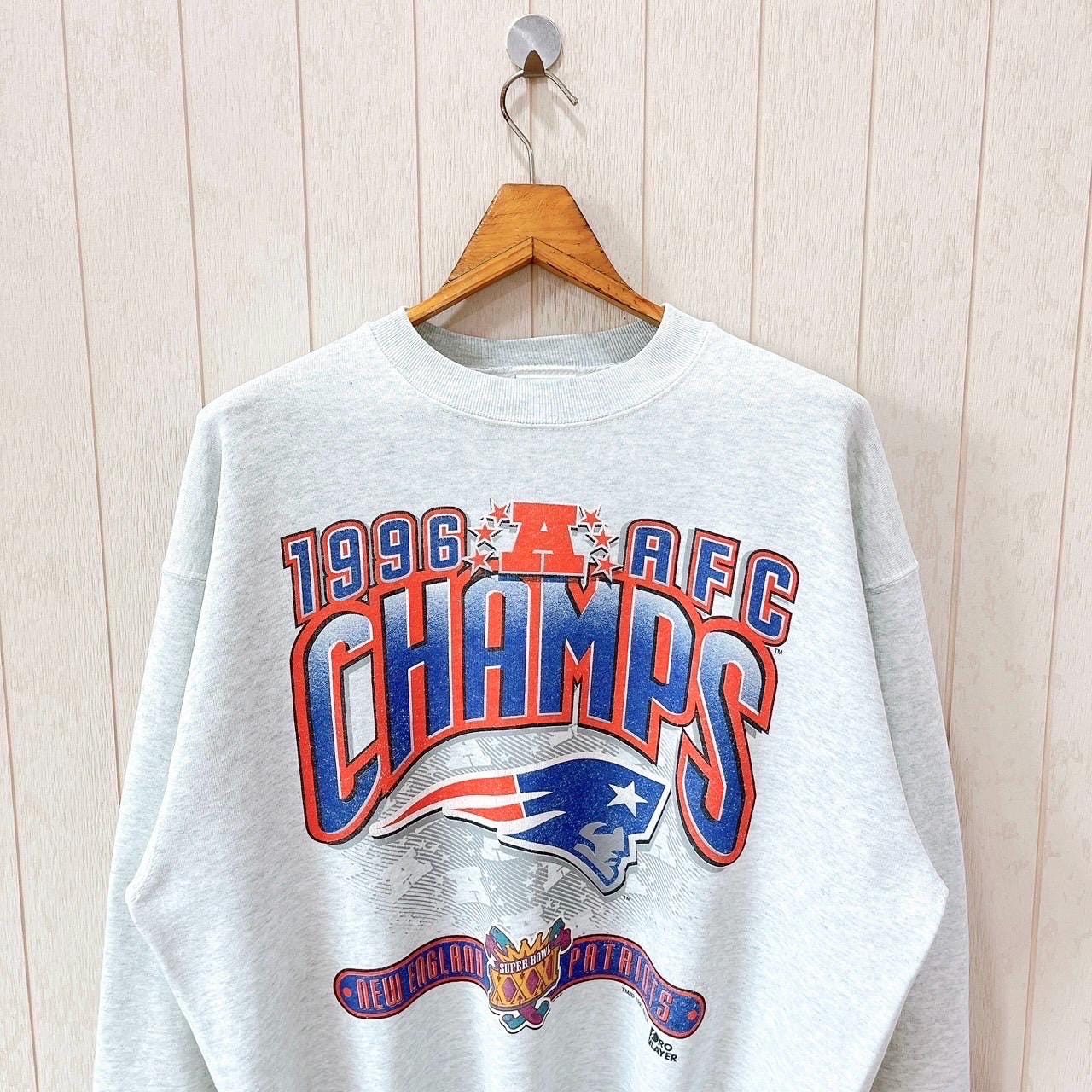 Vintage 90s New England Patriots Sweatshirt - Pro Player NFL Gray