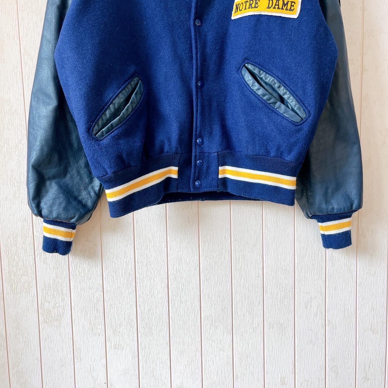 90s USA製 DeLONG スタジャン L Notre Dame Vintage 00s Notre Dame Jacket/ Vintage Fighting Irish NCAA