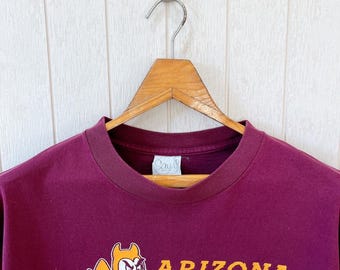1990年代のヴィンテージアリゾナ州立大学Tシャツ/ ASUサンデビルズ