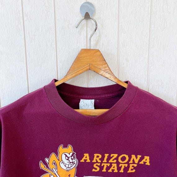 アリゾナ州立大学ASUユニホームArizona鬼デビル ヴィンテージ古着/自転車 Vintage 1990s Arizona State T-shirt/ ASU Sun Devils/ Savvy