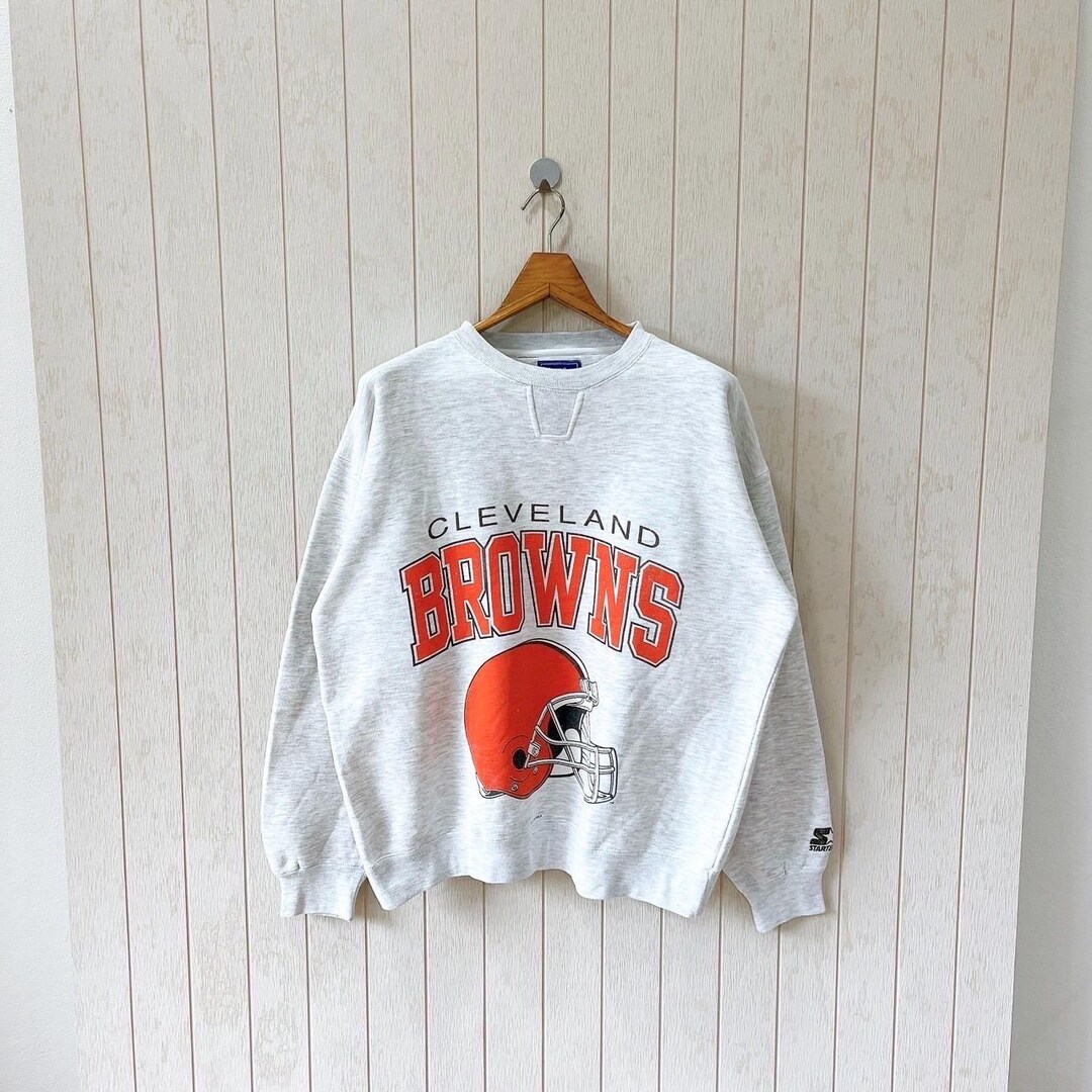 Vintage 90s Cleveland Browns Starter Sweatshirt - NFL Gray Size M