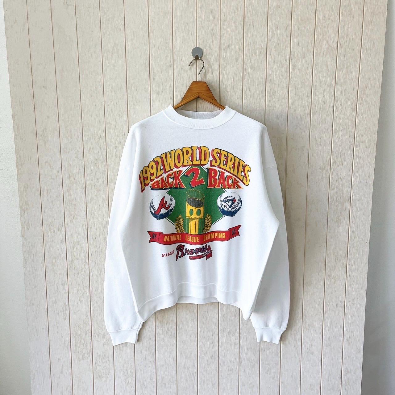 Vintage 1990s Atlanta Braves Sweatshirt/ MLB World Series/ Screen