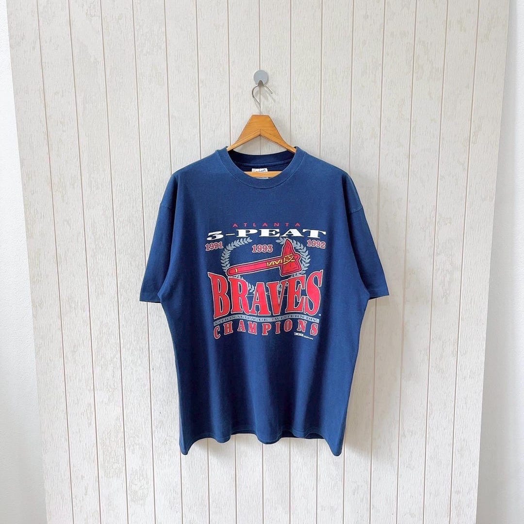 Vintage 90s Atlanta Braves T-shirt - Hanes MLB Tee - Size XL - Etsy