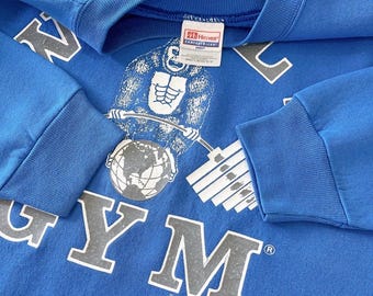 Vintage 1990 World Gym Sweatshirt/ Columbus Ohio/ Hanes/ L - Etsy