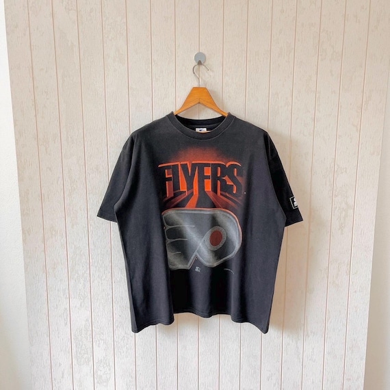 90s USA製 NHL Philadelphia Flyers T-Shirt Vintage 90s Philadelphia Flyers T-shirt: Starter NHL Tee, Made in