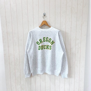 Vintage 80s Oregon Ducks sweatshirt/ vintage Ducks NCAA sweatshirt/ vintage Tultex made in USA sweatshirt/ size XL