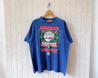 Vintage 90s Russell Athletic 1995 MLB Atlanta Braves Gray Graphic