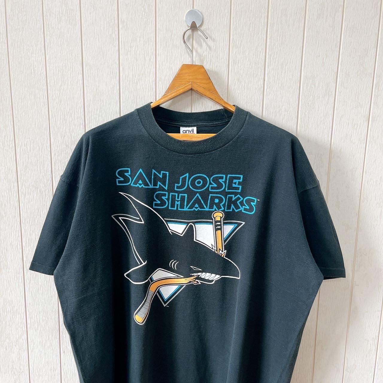 Vintage 90s San Jose Sharks T-shirt: Anvil Made, NHL Black XXL - Etsy