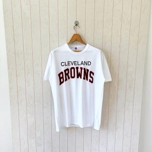 Vintage 90s Cleveland Browns t-shirt/ vintage Browns NFL t-shirt/ vintage Russell made in USA t-shirt/ size L