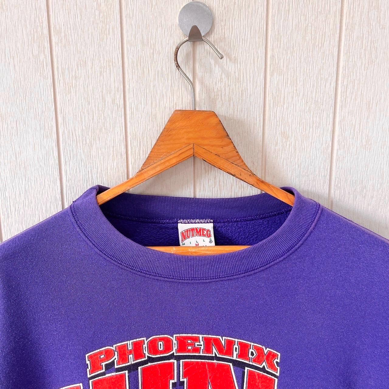 Vintage 90s Phoenix Suns Sweatshirt: Nutmeg Mills NBA Purple