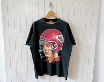 Vintage 1990s Kansas City Chiefs Joe Montana T-Shirt, Salem Sportswear (L)
