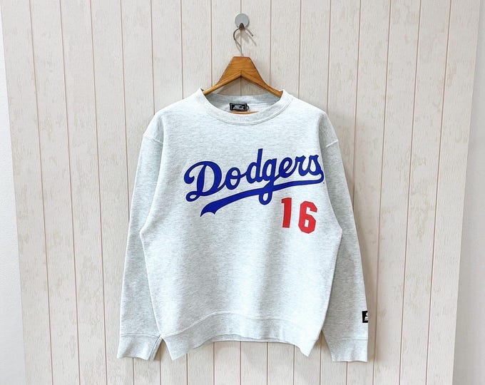 Vintage 90s LA Dodgers Sweatshirt: Nomo #16 Starter MLB - Size M