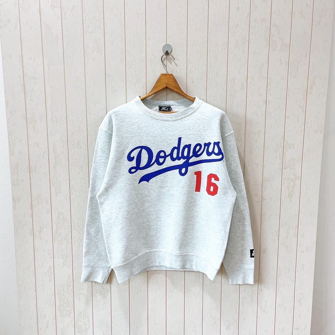 Vintage 90s LA Dodgers Sweatshirt: Nomo #16 Starter MLB - Size M 