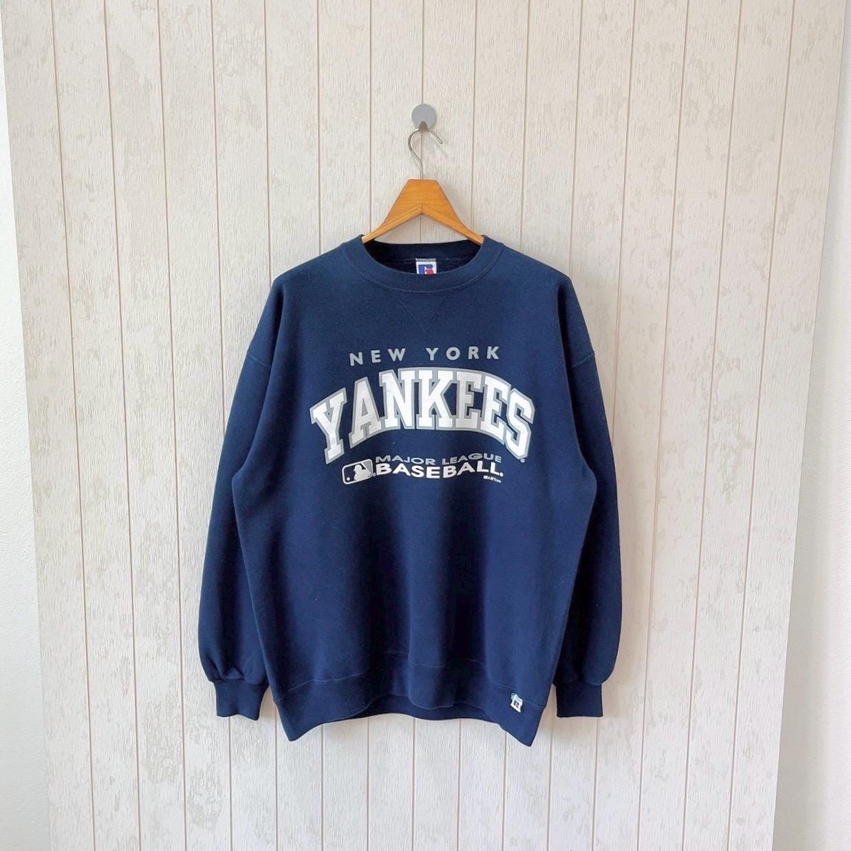 Vintage 90s New York Yankees Sweatshirt: Russell MLB Blue XL - Etsy