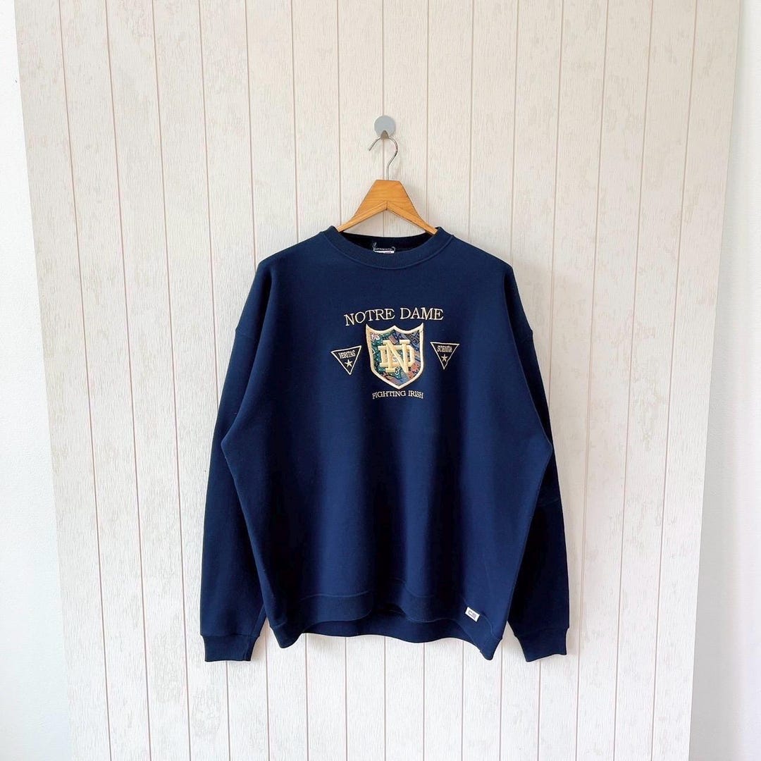 Vintage 1990s Notre Dame Sweatshirt - Fighting Irish - CS Crable