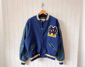 Vintage 90s Yale Bulldogs Bomber Jacket - Chalk Line Made in USA