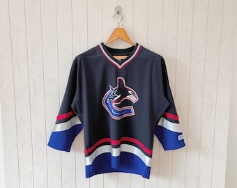 Camiseta vintage de los Vancouver Canucks de la década de 2000 - CCM/talla juvenil L
