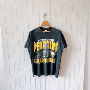 Vintage 90s Pittsburgh Penguins t-shirt/ vintage 1991 Penguins NHL t-shirt/ vintage Tect made in USA t-shirt/ L