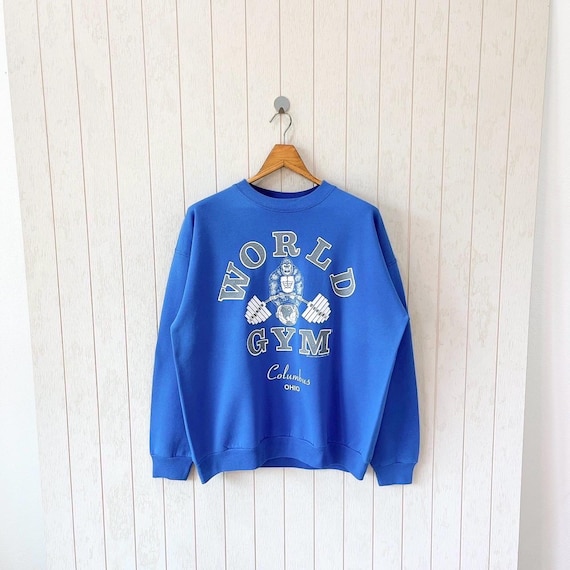 Vintage 1990 World Gym Sweatshirt/ Columbus Ohio/ Hanes/ L - Etsy Vintage 1990 World Gym Sweatshirt/ Columbus Ohio/ Hanes/ L - Etsy