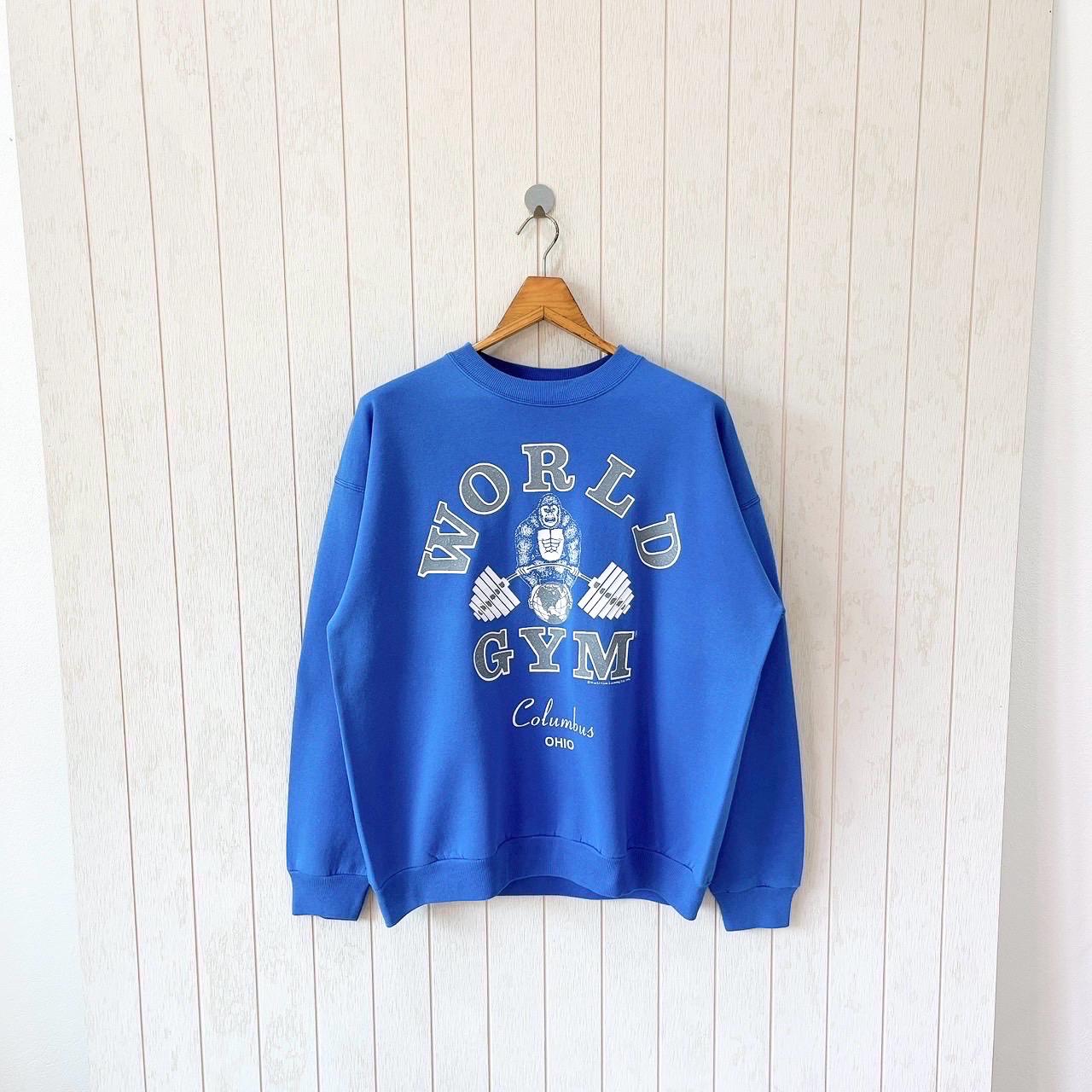 Vintage 1990 World Gym Sweatshirt/ Columbus Ohio/ Hanes/ L - Etsy