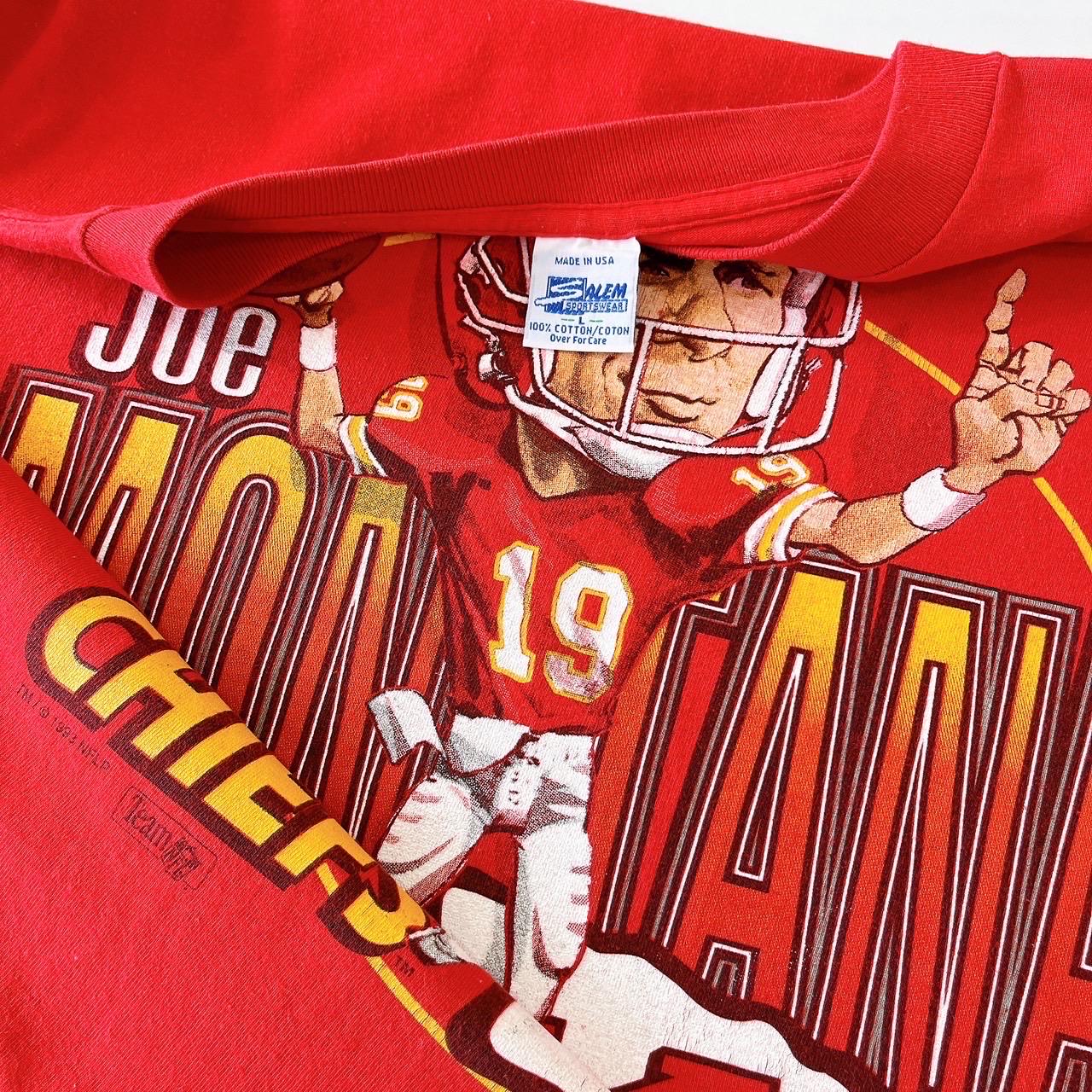 90年代ヴィンテージ カンザスシティ・チーフス Tシャツ：ジョー 