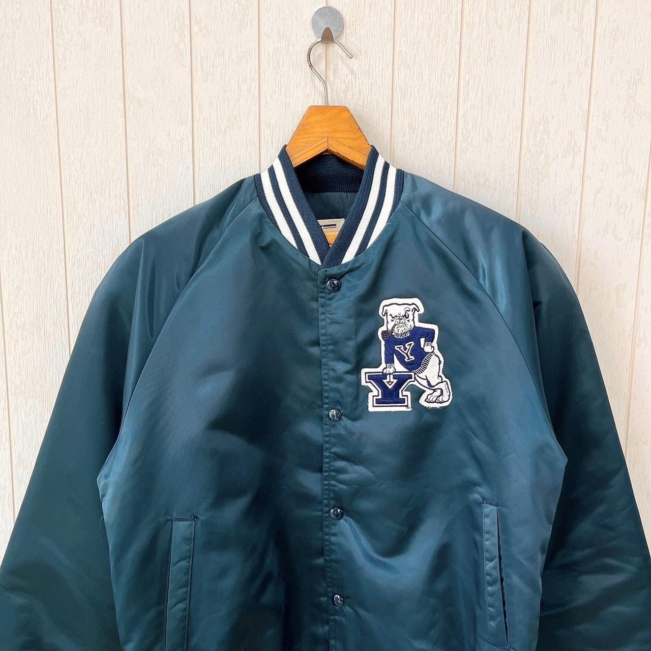 Vintage 90s Yale Bulldogs Bomber Jacket - Chalk Line Made in USA