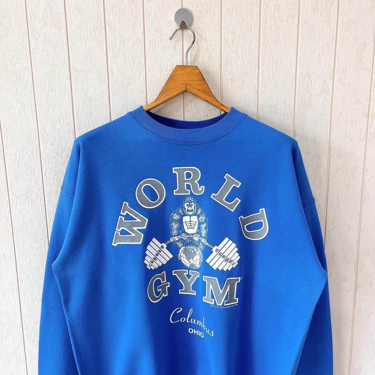 Vintage 1990 World Gym Sweatshirt/ Columbus Ohio/ Hanes/ L - Etsy