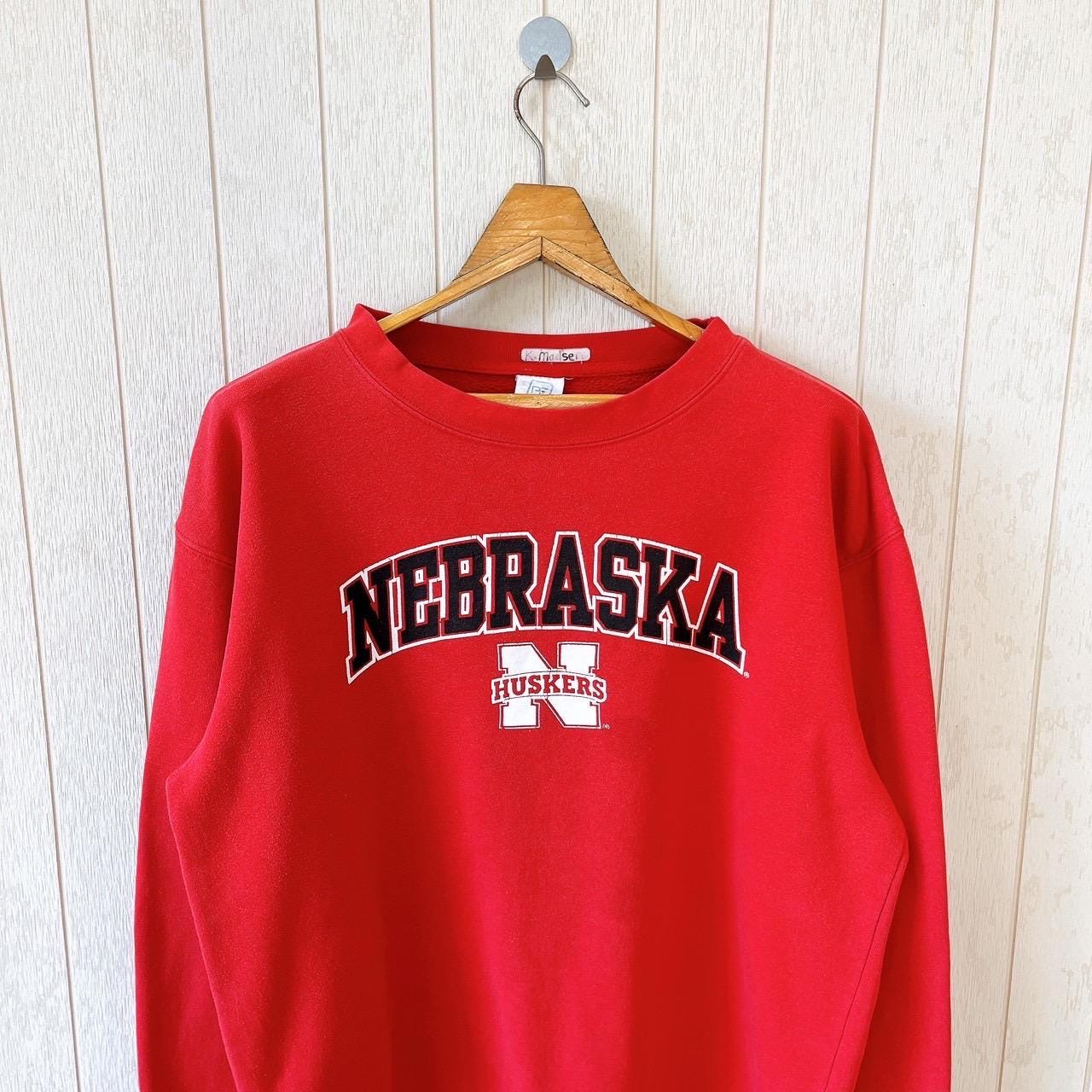 【人気】US古着ヴィンテージスウェット　USA製　ネブラスカ・ハスカーズ刺繍 リバースウィーブ アメリカ古着 スウェット トレーナー 大学