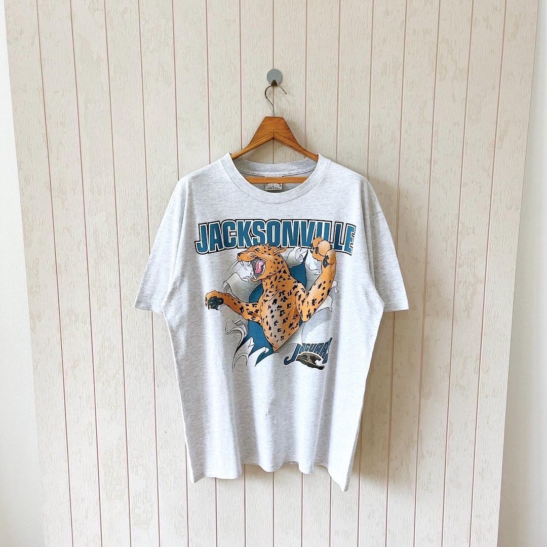 Vintage 90s Jacksonville Jaguars T-shirt: Nutmeg Mills NFL Gray XL
