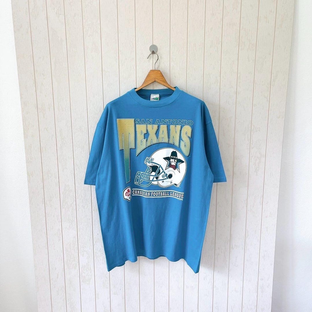 90s ralph football t shirts フットボールT Vintage 1990s San Antonio Texans CFL T-shirt/ Vintage Waves/ Size