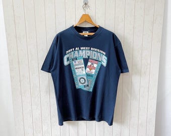 Vintage 2001 Seattle Mariners T-Shirt - Lee Sport MLB - Size L