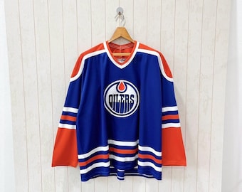 Vintage 80s/90s Edmonton Oilers NHL Jersey - CCM - Size L