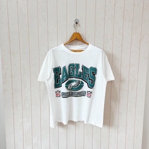 Vintage 90s Philadelphia Eagles t-shirt/ vintage Eagles NFL tee/ vintage Evans t-shirt/ size M