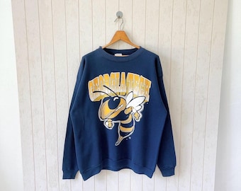 Vintage 1990s Georgia Tech Yellow Jackets sweatshirt/ Tultex USA (2XL)
