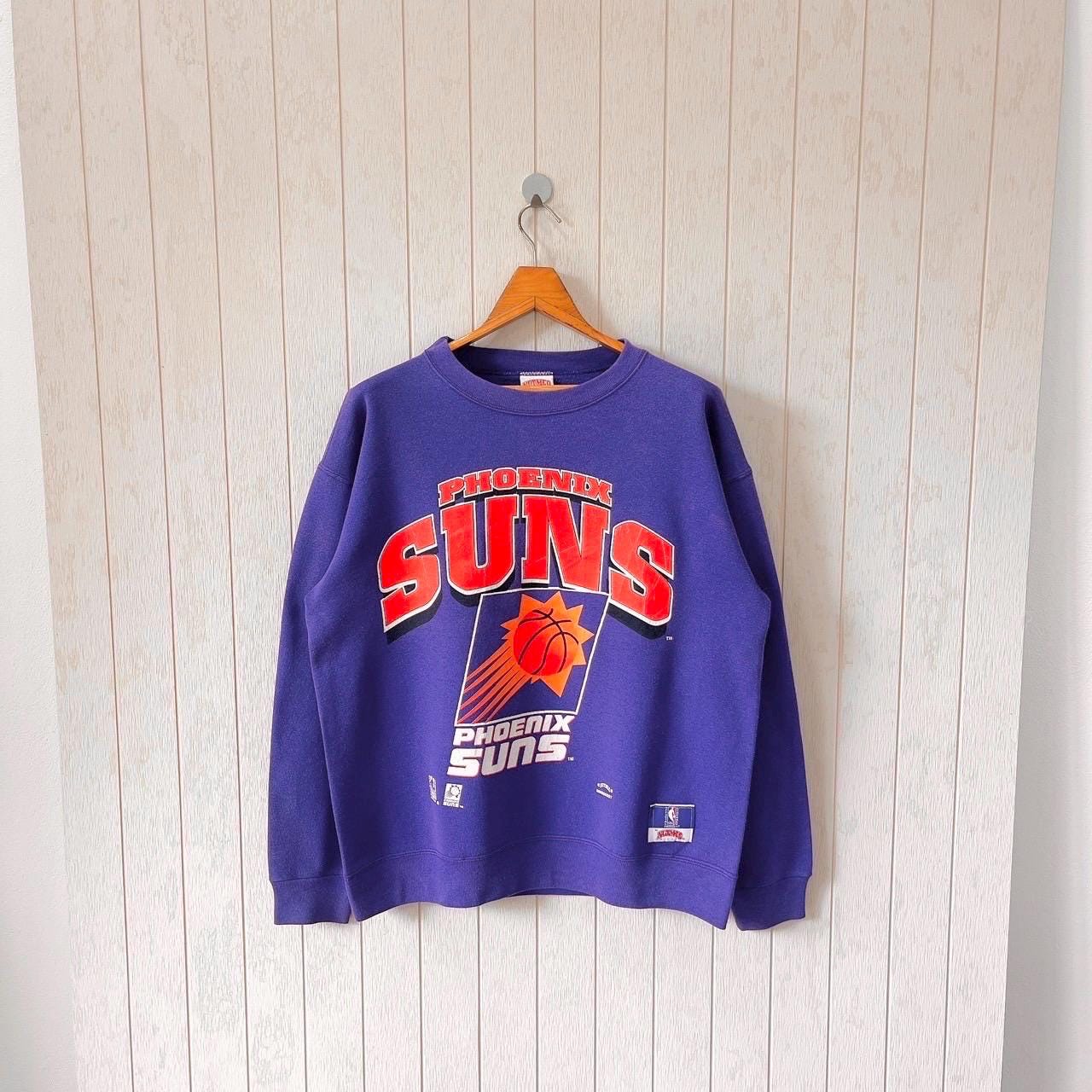 Vintage 90s Phoenix Suns Sweatshirt: Nutmeg Mills NBA Purple