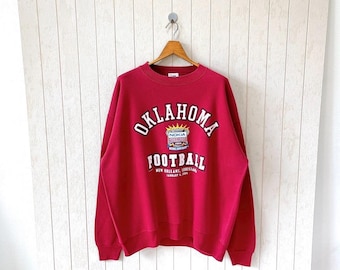 00年代 オクラホマ・スーナーズ X ナイキ レッド スウェットシャツ (L