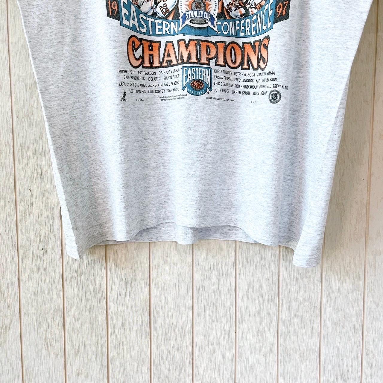 Vintage 1990s Philadelphia Flyers T-shirt/ NHL/ Caricature/ All