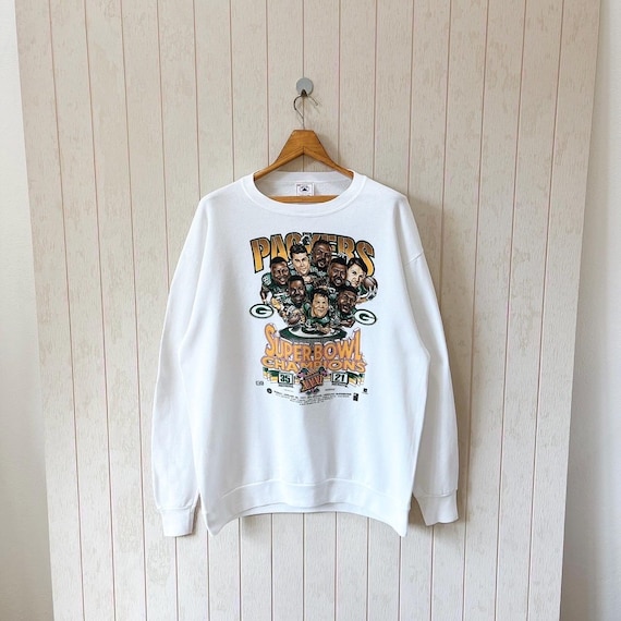 Vintage 90s Green Bay Packers Sweatshirt: Caricatures NFL, Delta