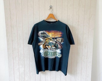 Vintage Green Bay Packers T Shirt Mens Size XL Green 90s NFL