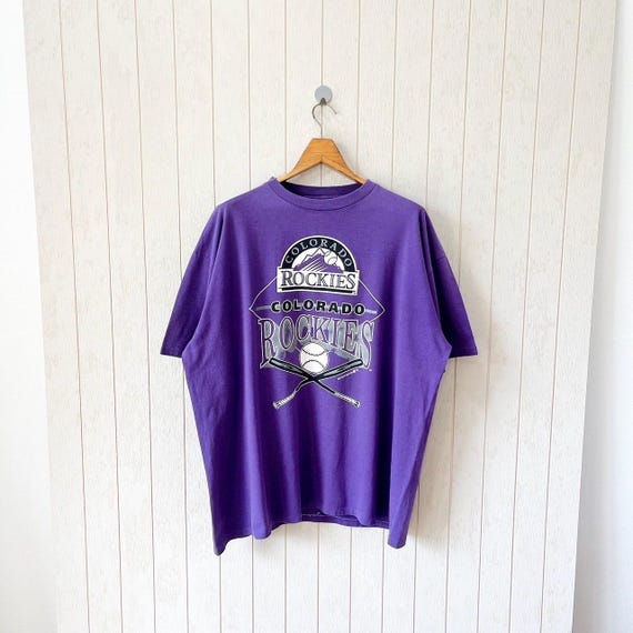 Vintage 90s Colorado Rockies T-shirt: Jostens MLB Purple XL - Etsy