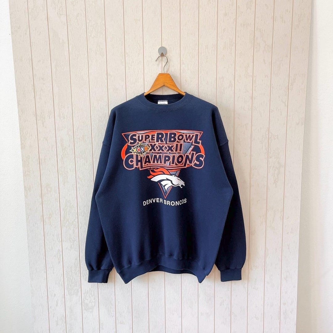 Vintage 1990s Denver Broncos Sweatshirt - NFL - Tultex/ Size XL - Etsy