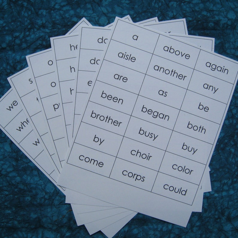Montessori Sight Words / Puzzle Words PDF Download Now With 165 Words
