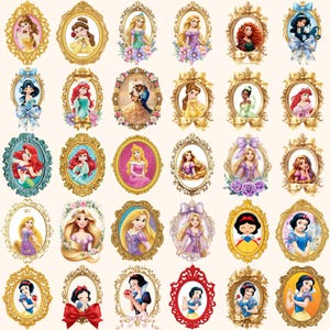 Coquette Mirror Princess Png Bundle: Disney Bow, Family Trip (Digital Download)