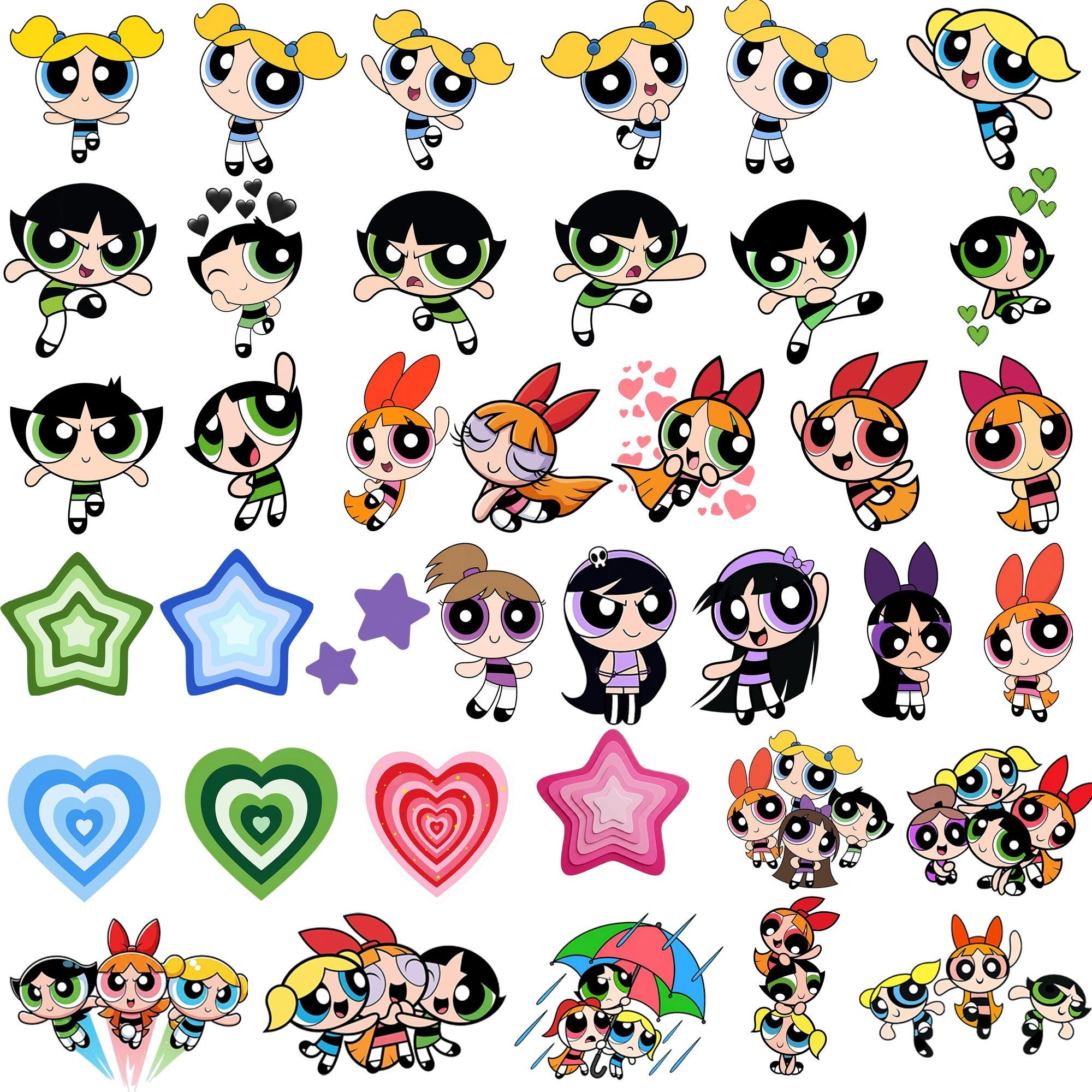 The powerpuff girls drawing - Etsy 日本
