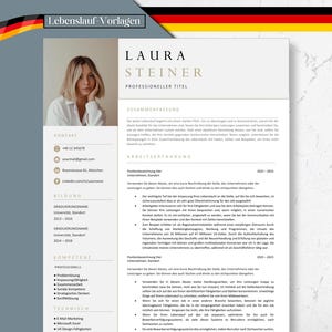 Bewerbungsvorlage Deutsch, Lebenslauf Vorlage Word und Pages, Lebenslauf Vorlage, Ausbildung, Professionelle Bewerbung German, CV Vorlage