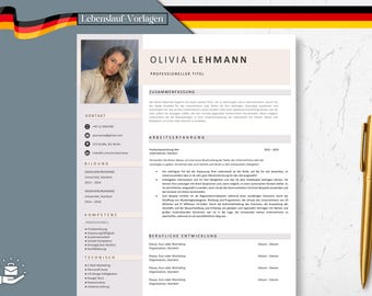 Lebenslauf Vorlage Deutsch, Bewerbungsvorlagen, Lebenslauf Vorlage Word und Pages, Ausbildung Bewerbung, Tabellarischer Lebenslauf