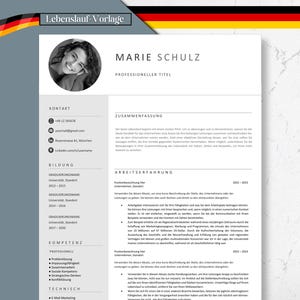 Bewerbungsvorlage Deutsch, Lebenslauf Vorlage, Word, Pages, Deckblatt, Anschreiben, Simple, Anlagen Professionelle Bewerbung, Modern