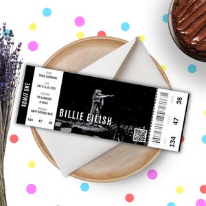 Billet de concert modifiable sur toile, modèle de billets imprimable, billet de concert personnalisé bricolage, idée cadeau d'anniversaire, cadeau surprise, téléchargement numérique image 8