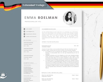 Bewerbungsvorlagen, Lebenslauf Vorlage für Word, Mac Pages, Moderner Lebenslauf, Deckblatt, Anschreiben, Anlagen,Bewerbung, Resume Template