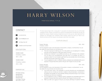 Clean Resume Template, Word & Pages, Minimalist Executive Resume, Simple Modern Smooth Template, EDITABLE Minimal Resume Template 2025